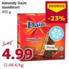 Allahindlus - Almondy Daim
mandlitort
400 g