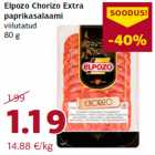 Allahindlus - Elpozo Chorizo Extra
paprikasalaami