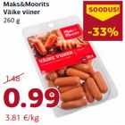 Allahindlus - Maks&Moorits
Väike viiner
260 g