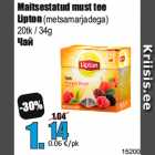 Maitsestatud must tee
Lipton 