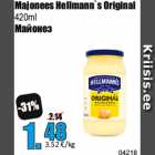 Majonees Hellmann`s Original
420ml
