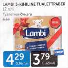 LAMBI 3-KIHILINE TUALETTPABER