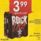 Allahindlus - Õlu Rock 6*56,8 cl