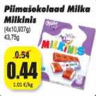 Allahindlus - Piimašokolaad Milka  Milkinis (4x10,937g) 43,75 g