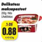 Allahindlus - Delikatess maksapasteet 200g