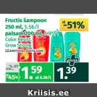 Allahindlus - Fructis šampoon
250 ml, 5.56/l
palsam 200 ml, 6.95/l