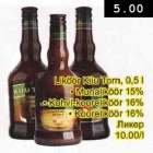 Allahindlus - Liköör Kiiu Torn, 0,5l . Munaliköör 15% . Kohvi-kooreliköör 16% . Kooreliköör 16%