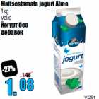 Maitsestamata jogurt Alma

