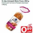 5-vilja röstsepik Rösti, Fazer, 450 g
