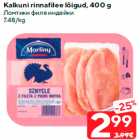 Kalkuni rinnafilee lõigud, 400 g
