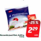 Mozzarella juust Rimi, 4x125 g