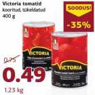 Allahindlus - Victoria tomatid
kooritud, tükeldatud
400 g