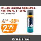 Allahindlus - GILLETTE SENSITIVE RASEERIMISVAHT
200 ML + 100 ML