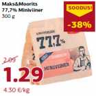 Allahindlus - Maks&Moorits
77,7% Miniviiner
300 g