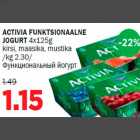 Allahindlus - ACTIVIA FUNKTSIONAALNE JOGURT 4x125g kirsi, maasika, mustika