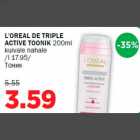 Allahindlus - L′OREAL DE TRIPLE ACTIVE TOONIK 200ml kuivale nahale