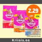 Allahindlus - Kuivsööt kassidele Whiskas, 1 kg