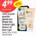 Tooniv ja jumet parandav päevakreem Muracle Skin Perfector Light, Medium või Extra-Light