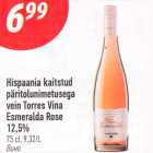 Hispaania kaitstud
päritolunimetusega
vein Torres Vina
Esmeralda Rose
12,5%