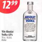 Viin Absolut
Vodka 40%