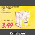 Allahindlus - HELE ÕLU WARSTEINER
4,8% 4 X 0,5 L