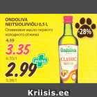 Allahindlus - ONDOLIVA
NEITSIOLIIVIÕLI 0,5 L