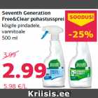 Seventh Generation
Free&Clear puhastussprei