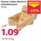 Allahindlus - Estover Golden Monarch
sinihallitusjuust
100 g