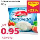 Allahindlus - Galbani mozzarella
125 g