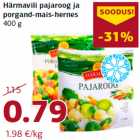 Allahindlus - Härmavili pajaroog ja
porgand-mais-hernes
400 g