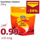 Allahindlus - Saaremaa riivjuust
200 g