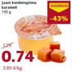 Allahindlus - Jaani kondenspiima
karamell
190 g