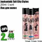 Allahindlus - Juukselakk Taft City Styles