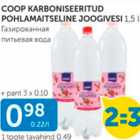 COOP KARBONISEERITUD POHLAMAITSELINE JOOGIVESI 1,5 L