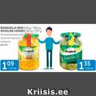 BONDUELLE MAIS 530 G / 360 G; ROHELINE HERNES 530 G / 375 G