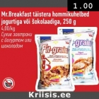 Allahindlus - Mr.Breakfast täistera hommikuhelbed jogurtiga või šokolaadiga,