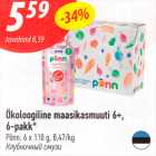 Ökoloogiline maasikasmuuti 6+, 6-pakk*