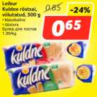 Allahindlus - Leibur
Kuldne röstsai,
viilutatud, 500 g
