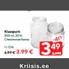 Klaaspurk
500 ml, 20 tk
