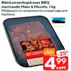 Ribid ameerikapärases BBQ
marinaadis Maks & Moorits, 1 kg
