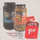 Kivideta oliivid Rimi, 935 g / neto 455 g