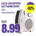 Allahindlus - ADLER SOOJАPUHUR АD771000W/2000W valge