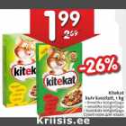 Allahindlus - Kitekat
kuiv kassitoit, 1 kg
