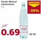 Allahindlus - Värska Mineral
mineraalvesi
1 L