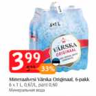 Allahindlus - Mineraalvesi Värska Originaal, 6-pakk