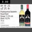 Allahindlus - Prantsusmaa lauavein Royal Duet Rouge 11,5% või
Вlаnс 10,5% 75 сl