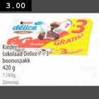 Allahindlus - Kinder šokolaad Delice 7 + 3 boonuspakk 420 g