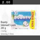 Allahindlus - Воuntу šokolaad 5-pakk 285 g