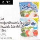 Allahindlus - Zott tооrjuust Mozzarella Zotarella või
Mozzarella Zotarella Light 125 g