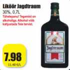 Allahindlus - Liköör Jagdtraum
30%, 0,7L